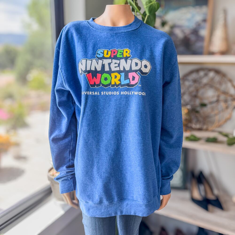 Super Nintendo World, Universal Studios Hollywood, Crew Sweatshirt, Size X-Large